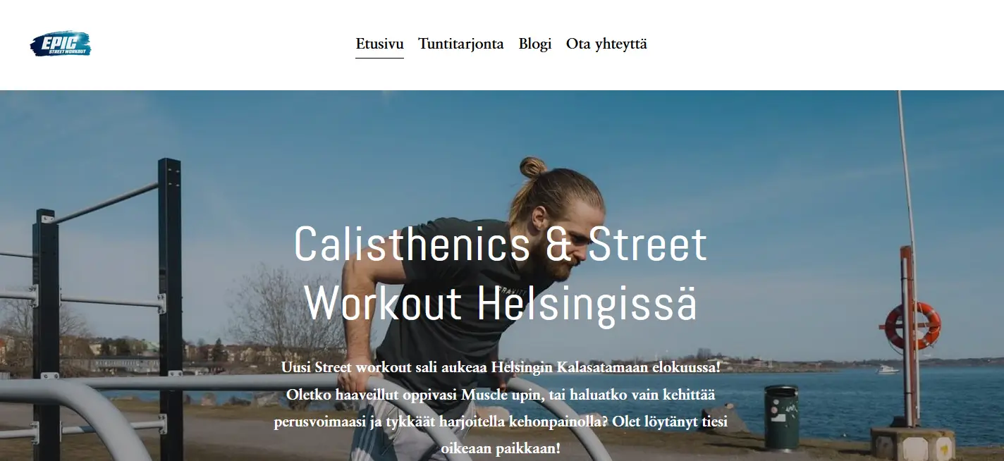 hakukoneoptimointi epicstreetworkout verkkosivulle